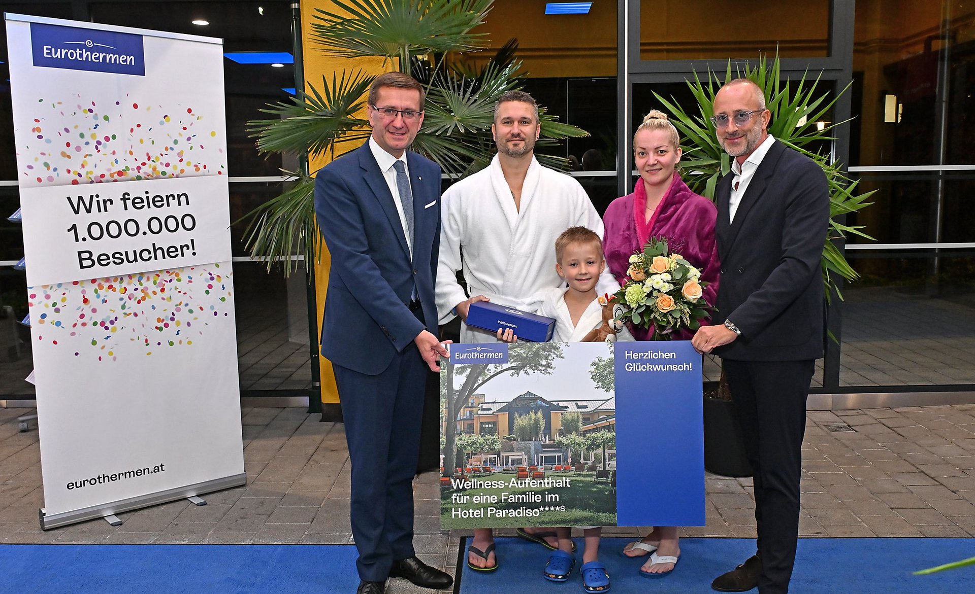 Gratulation an die millionsten Thermengäste 2025