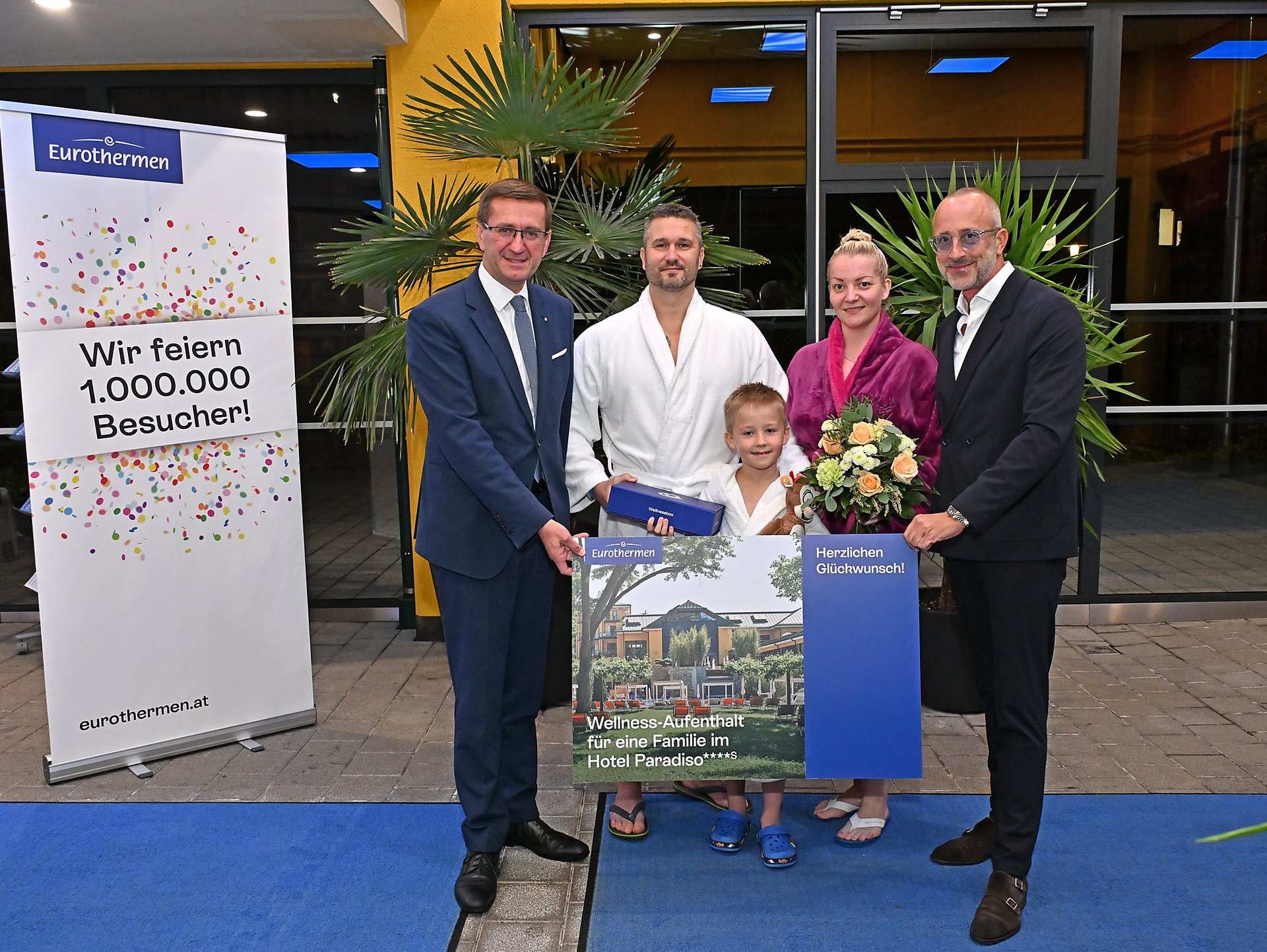 Gratulation an die millionsten Thermengäste 2025